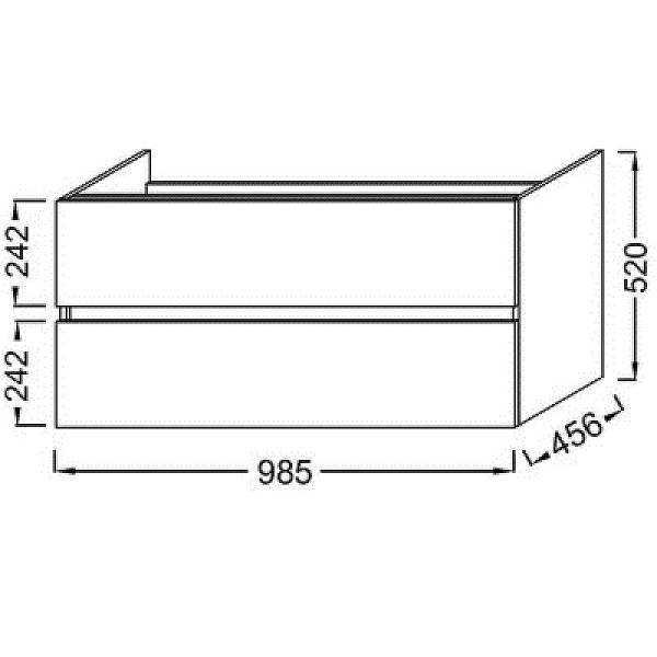 Тумба подвесная Jacob Delafon Tolbiac 98,5 дуб давос натуральный (EB2383-E75) Тумба подвесная Jacob Delafon Tolbiac 98,5 дуб давос натуральный (EB2383-E75)
