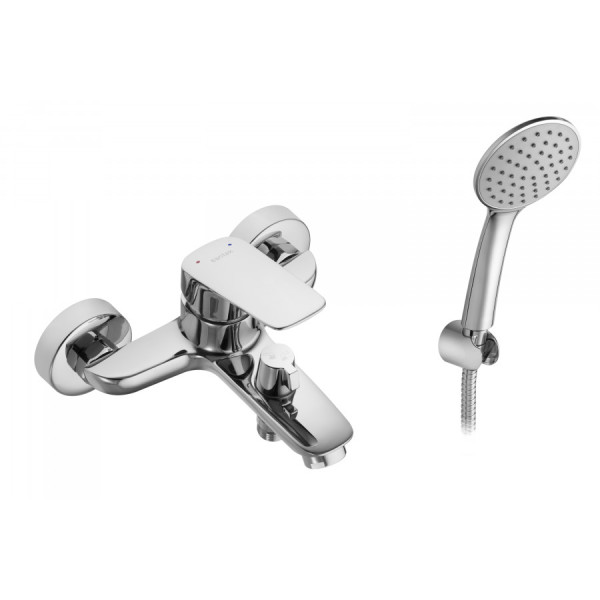 Смеситель для ванны и душа Santek Таос хром с душевым гарнитуром (WH5A1009C001) Смеситель для ванны и душа Santek Таос хром с душевым гарнитуром (WH5A1009C001)