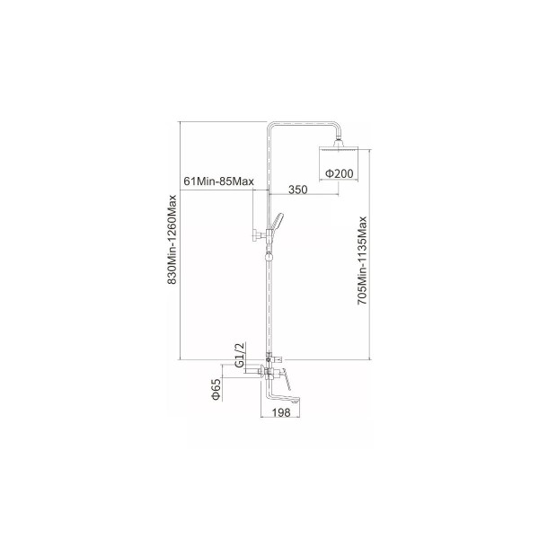 Душевая система Fashun сатин (A2481-8)