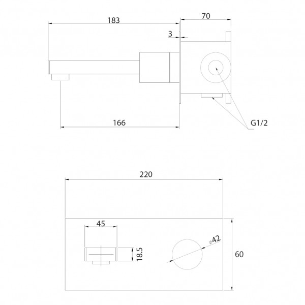 Смеситель для раковины Abber Rund сатин (AF8712SP)