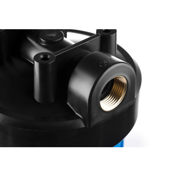 Фильтр колбовый Гейзер 1" 20BB с латунными вставками (синий, для холодной воды) (50716)