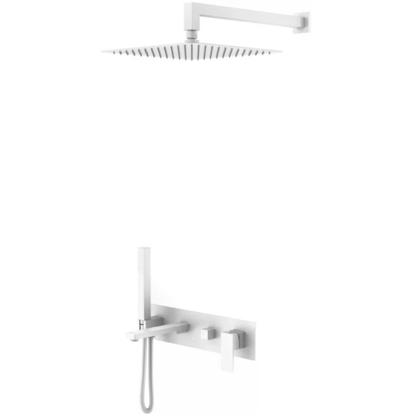 Душевая система Boheme Qubic MW (белый) (474-MW)