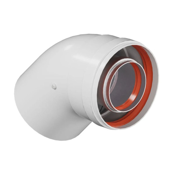 Колено промежуточное Okseler 45° D80/125 коаксиальное  (oks00036)