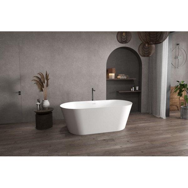 Ванна из искусственного камня Abber Stein 170x80x58 белая матовая (AS9605)