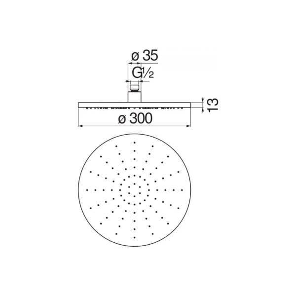 Верхний душ Nobili 30 см хром (AD139/63CR) Верхний душ Nobili 30 см хром (AD139/63CR)