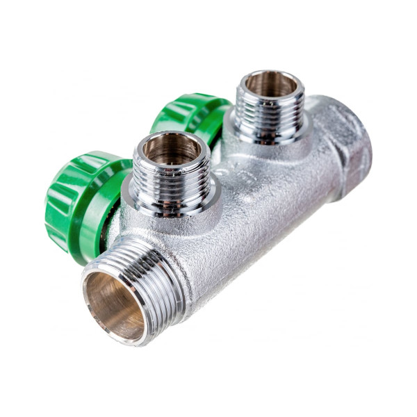 Коллектор 2 отвода регулируемый 3/4"x1/2" Stout (хром) (SMB-6849-341202) Коллектор 2 отвода регулируемый 3/4"x1/2" Stout (хром) (SMB-6849-341202)