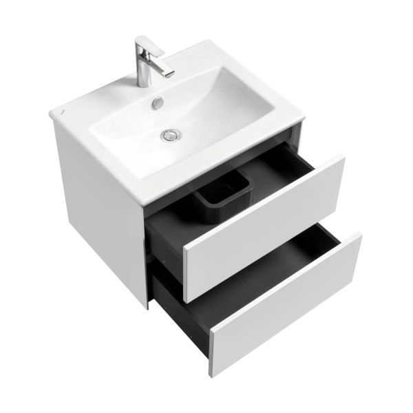 Тумба-умывальник Aquaton Сохо 60 Белый глянец/1WH501606 РаковинаЭлина 60 (1A2580K2AJ010)