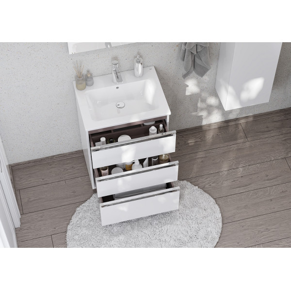 Тумба подвесная Roca The Gap 58,5x45,3x74,1 белый глянцевый (857404806)