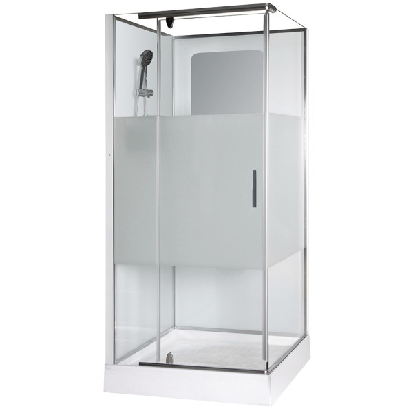 Душевая кабина Grossman 100x100 стекло матовое, профиль хром (GR-170QL) Душевая кабина Grossman 100x100 стекло матовое, профиль хром (GR-170QL)