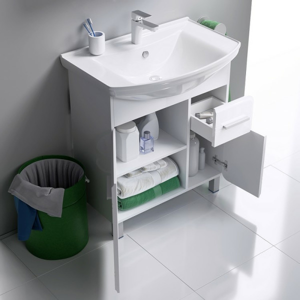 Тумба напольная Aqwella Corsica 720x350x860 белый (KOR0107)