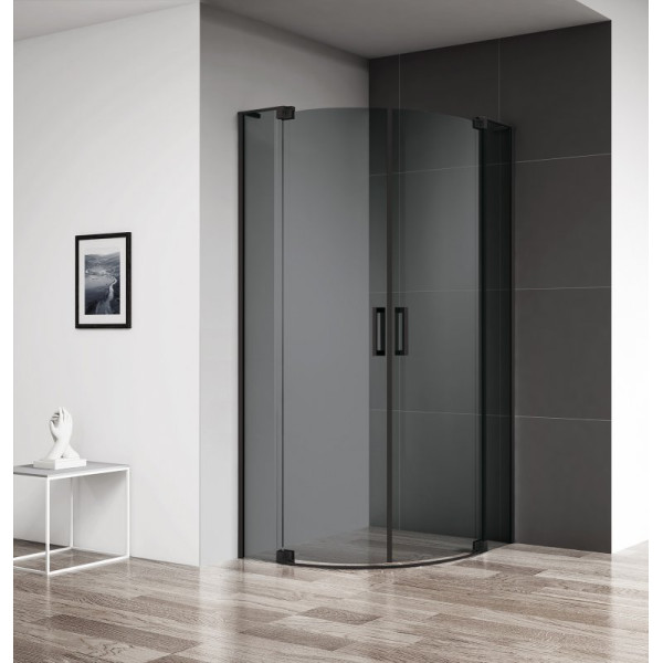 Душевой уголок Cezares Slider 80x80x195 стекло серый, профиль черный (SLIDER-R-2-80/90-GRIGIO-NERO) Душевой уголок Cezares Slider 80x80x195 стекло серый, профиль черный (SLIDER-R-2-80/90-GRIGIO-NERO)