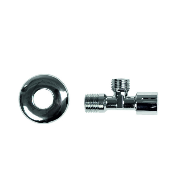 Кран угловой 1/2"х1/2" НН вентильный хром (SV-102-1515)