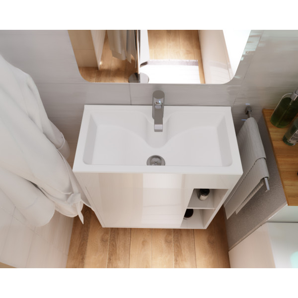 Тумба напольная 1Marka Lido 600*300*850 с раковиной, белая (У83298) Тумба напольная 1Marka Lido 600*300*850 с раковиной, белая (У83298)