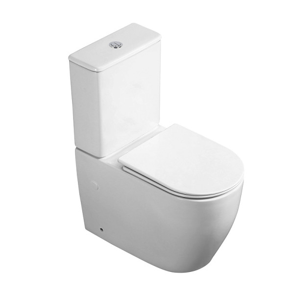 Унитаз напольный Azario Bonelle с сиденьем с микролифтом белый (AZ-1229A)