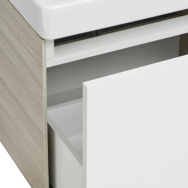 Тумба-умывальник Aquaton Асти 55 белый/ясень шимо/1WH501620 Умывальник Адриана 55 (1A2631K0AXD70)