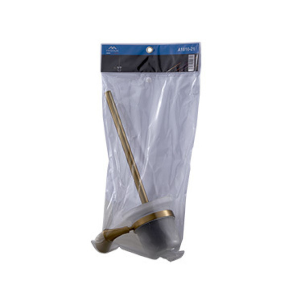 Ершик Fashun для унитаза со стеклян. матов. Стакан Fashun ом PVD цинк. сплав + сталь бронза (A1810-21)