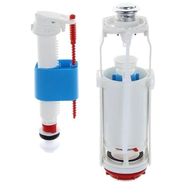 Арматура для смывного бачка АНИ (нижний подвод 3/8" (пластик), 1-уровень, кнопка пласт. хром) АНИ пласт (WC8530C) Арматура для смывного бачка АНИ (нижний подвод 3/8" (пластик), 1-уровень, кнопка пласт. хром) АНИ пласт (WC8530C)