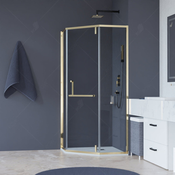 Душевой уголок RGW HO-084-G 90*90 стекло прозрачное осветлённое, профиль золото 350608499-016