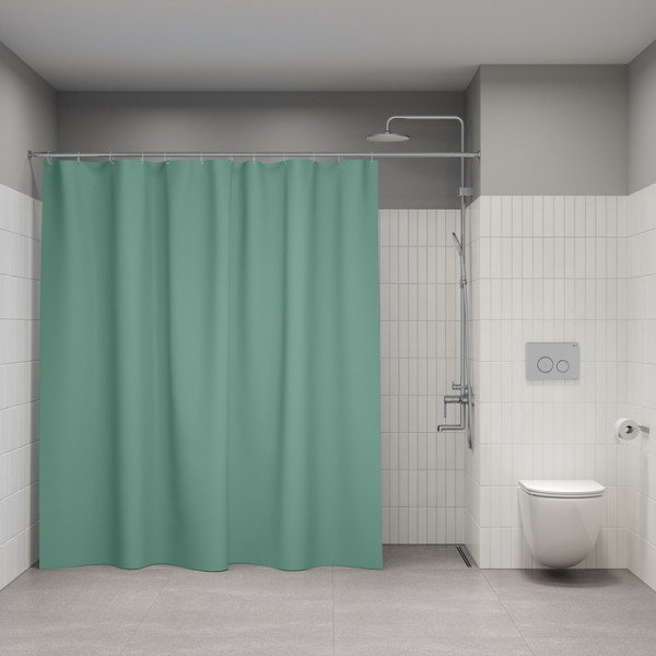 Шторка для ванн текстильная Iddis Base 240x200 зеленая (BL05P24i11) Шторка для ванн текстильная Iddis Base 240x200 зеленая (BL05P24i11)