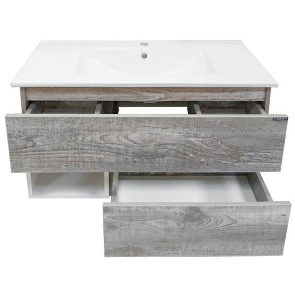 Тумба подвесная с раковиной Comforty Турин 750x465x500 дуб бежевый (00-00013913)