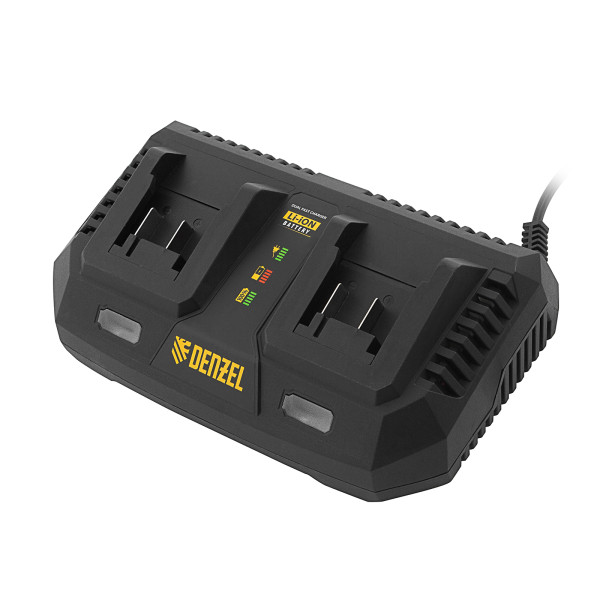 Устройство зарядное для аккумуляторов Denzel IBC-18-3.0-2, Li-Ion, 18 В, 3.0 А, для двух батарей (28454)