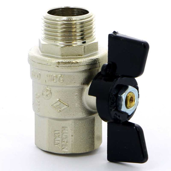 Кран Bugatti 3/4" ВН шаровый Oregon 307 (черная бабочка) (03070065)