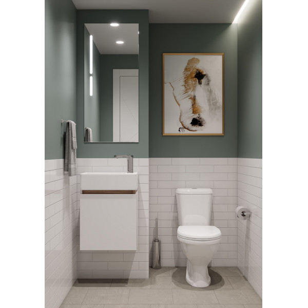 Тумба подвесная Aquaton Эклипс 447x244x472 эбони светлый (1.A172.8.01E.K49.L)