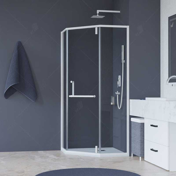 Душевой уголок RGW HO-084-W 100*100 стекло прозрачное, профиль белый 350608400-15