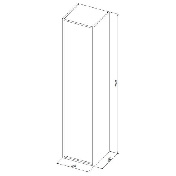 Пенал подвесной Aquanet Lino 35x33x160 темное дерево (00295038) Пенал подвесной Aquanet Lino 35x33x160 темное дерево (00295038)