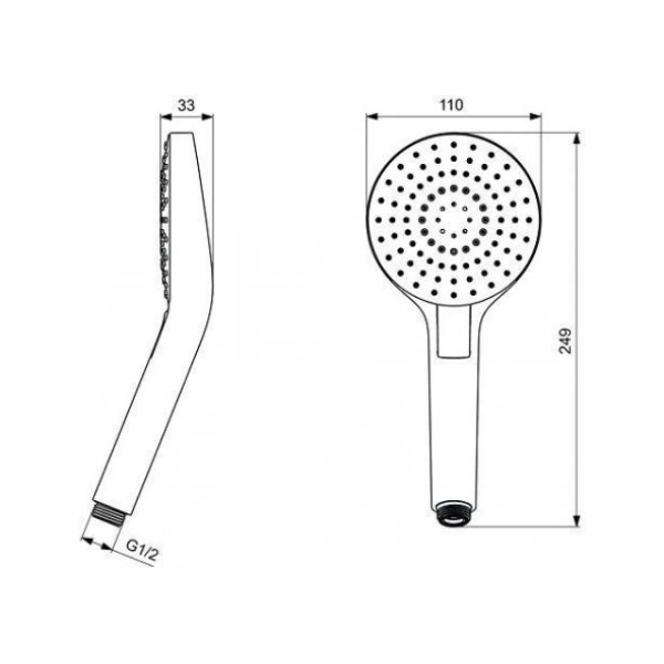 Душевая лейка Ideal Standard Evo хром (B2231AA)