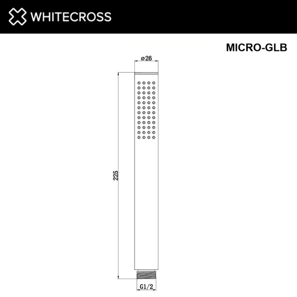 Душевая лейка Whitecross MICRO-GLB брашированное золото (MICRO-GLB)
