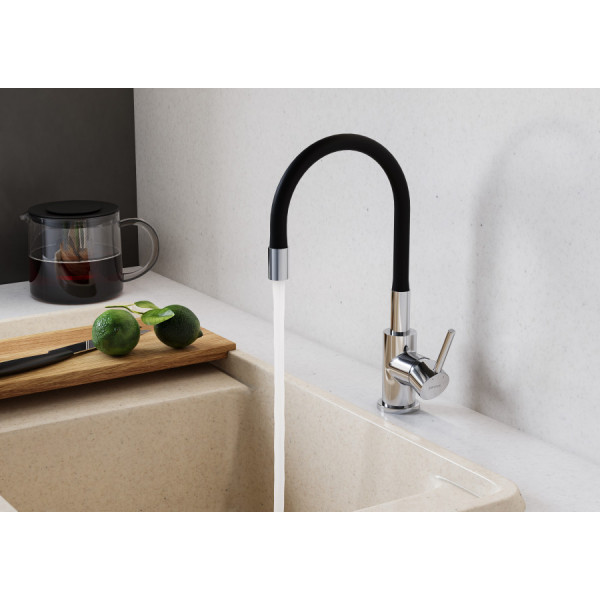 Смеситель для кухни Santek Тесио с гибким изливом хром (WH5A44012C001)