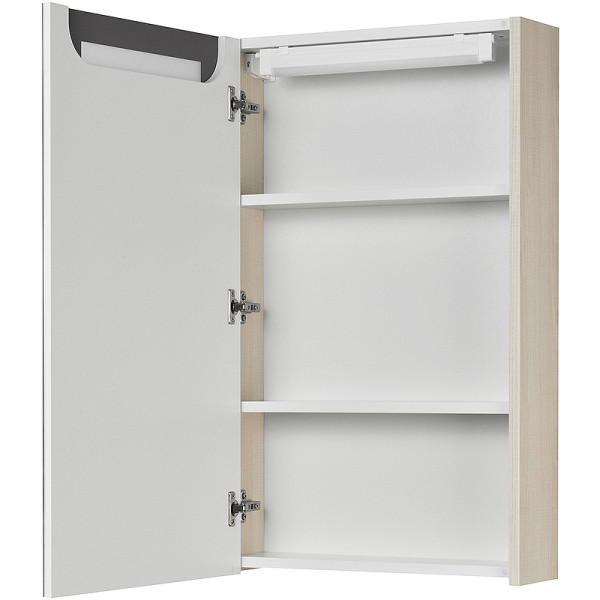 Шкаф зеркальный Aquaton Верди 50 Белый/Ясень фабрик (1A195802VDAV0)