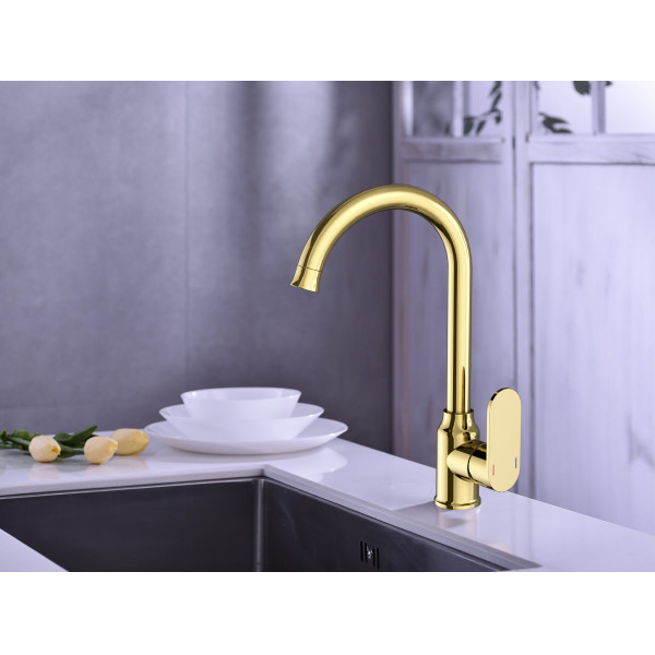 Смеситель для кухни Fashun золото (A4085-35)