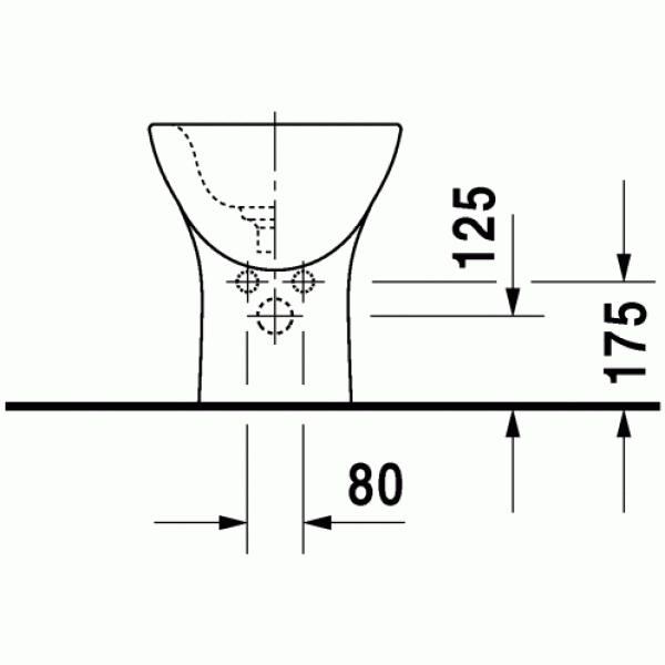 Биде напольное Duravit PuraVida 630х360х400 (2247100000)