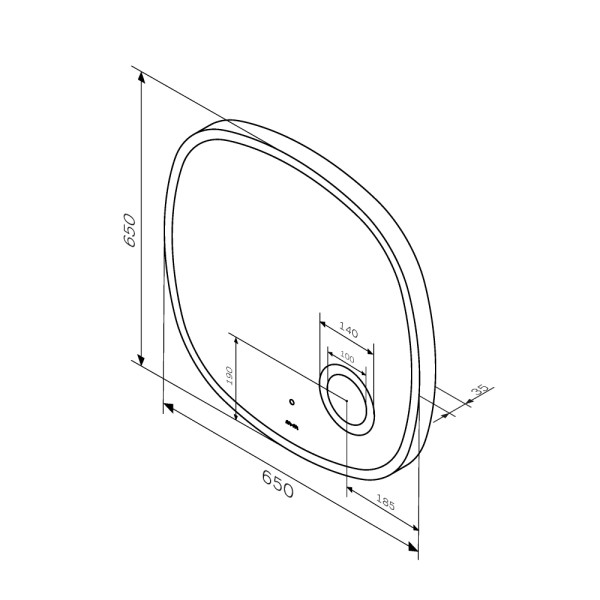 Зеркало AM.PM Func настенное с контурной LED-подсветкой, ИК сенсором и косметическим Зеркало AM.PM (M8FMOX0653SA)