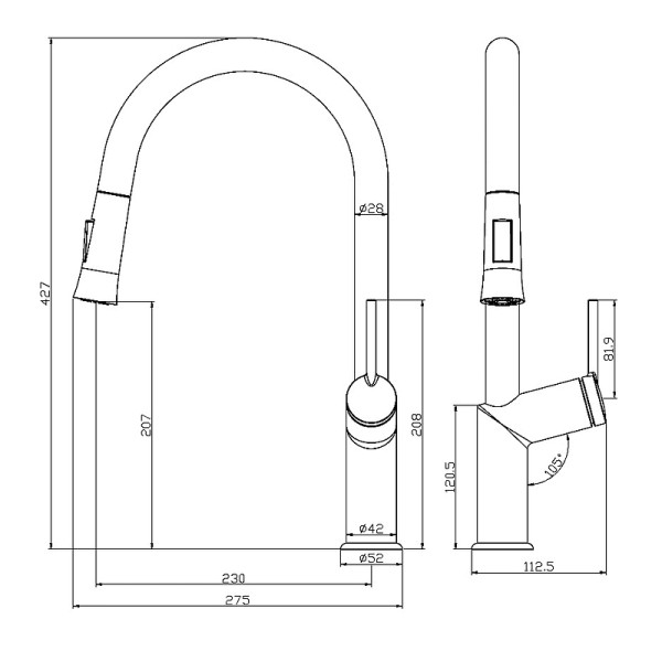 Смеситель для кухни Lemark Minima (LM3850C) Смеситель для кухни Lemark Minima (LM3850C)