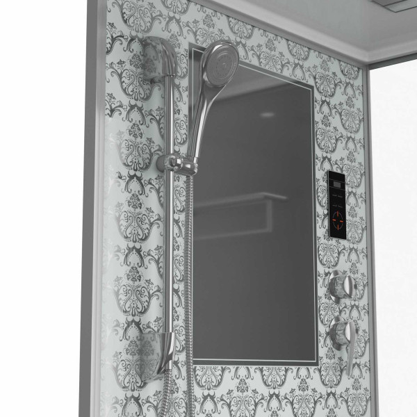 Душевая кабина Niagara с гидромассажем Luxe 1000*900*2200 стекло прозрачное, профиль хром (NGL-7714W)