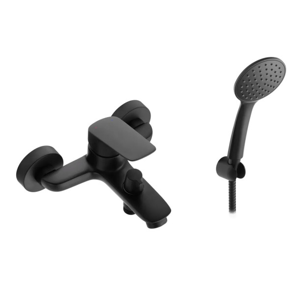 Смеситель для ванны и душа Santek Таос с душевым комплектом черный (WH5A10009N001) Смеситель для ванны и душа Santek Таос с душевым комплектом черный (WH5A10009N001)