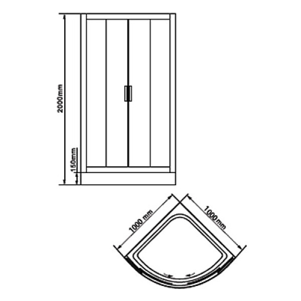 Душевой уголок BandHours Odissey 100х100х200 стекло прозрачное Душевой уголок BandHours Odissey 100х100х200 стекло прозрачное