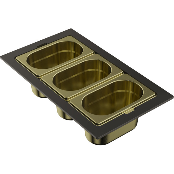 Контейнер Omoikiri DC-04-3-LG 376х220х100 светлое золото (4999089) Контейнер Omoikiri DC-04-3-LG 376х220х100 светлое золото (4999089)