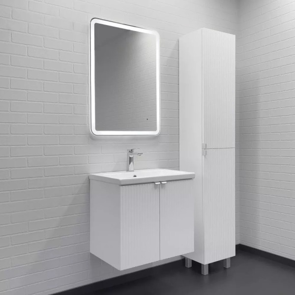 Тумба подвесная с раковиной Comforty Лима 600x450x560 белый матовый (00-00019238)