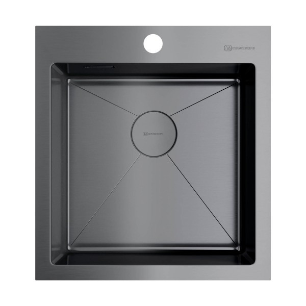 Мойка для кухни врезная Omoikiri Akisame 46-GM 460х510 вороненая сталь (4973095) Мойка для кухни врезная Omoikiri Akisame 46-GM 460х510 вороненая сталь (4973095)