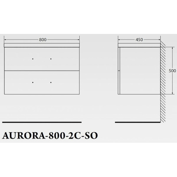 Тумба подвесная BelBagno Aurora 80 Rovere Tabacco (AURORA-800-2C-SO-RT)