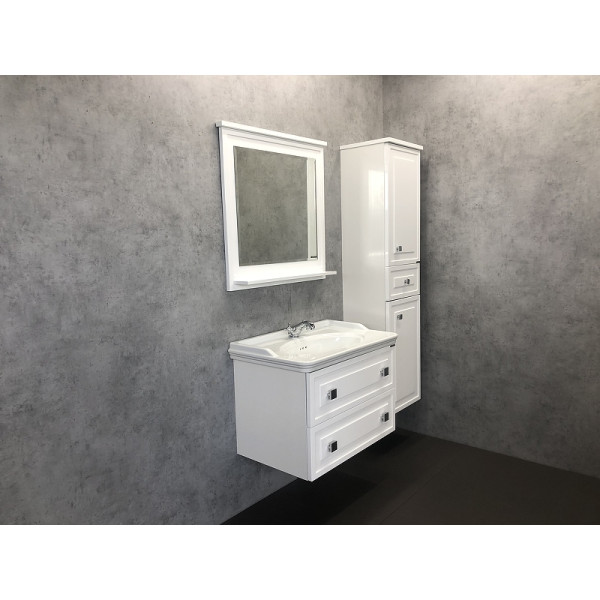 Зеркало Comforty Феррара 800x120x770 белый глянцевый (00004151059)