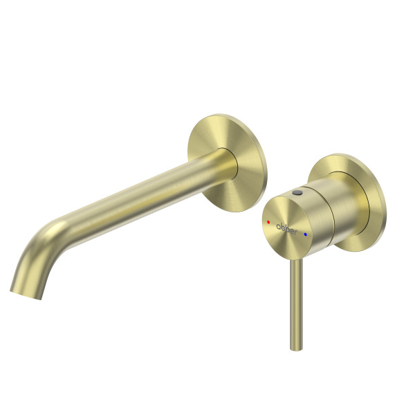 Смеситель для раковины Abber Wasser Kreis 316 скрытого монтажа, золото брашированное (AF8112BG-M)