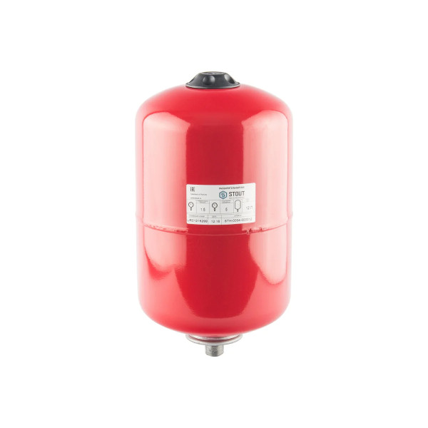 Бак расширительный для систем отопления Stout 12 л. (5 бар, красный) (STH-0004-000012)