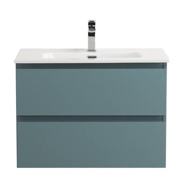 Тумба подвесная Cezares Kraft 700x455x500 с фрезерованными ручками по всей длине фасада с двумя выкатными ящиками голубой матовый (KRAFT-700-2C-SO-AO)