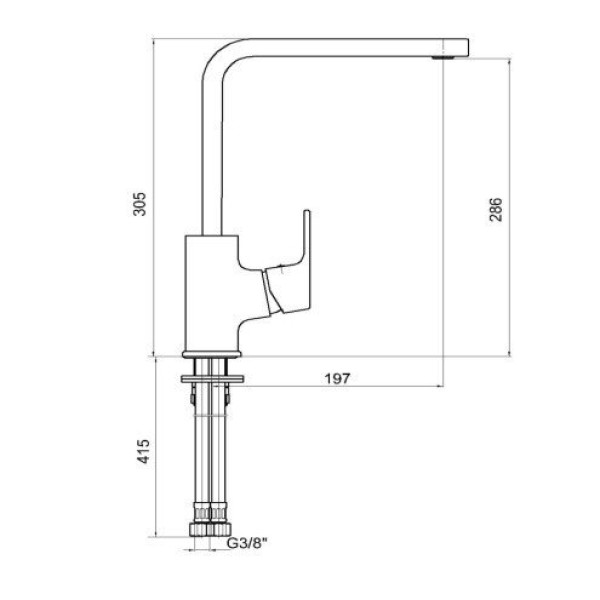 Смеситель для кухни E.C.A. Tiera красный (103318123EX) Смеситель для кухни E.C.A. Tiera красный (103318123EX)