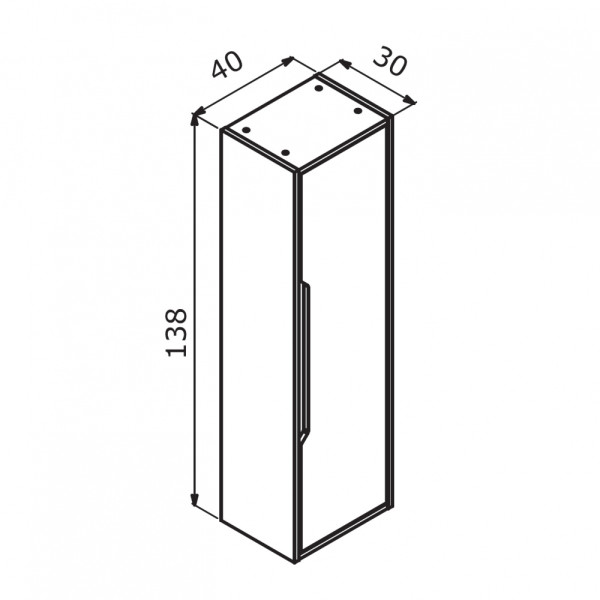 Пенал подвесной Orka Galia 400x300x1380 Lidya (3000856)